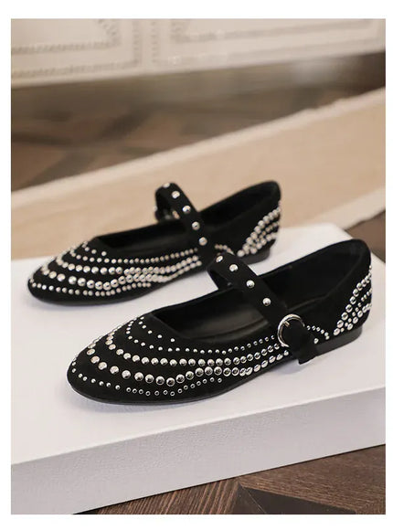 KissICON Retro Flat Shoes for Women Autumn Winter New