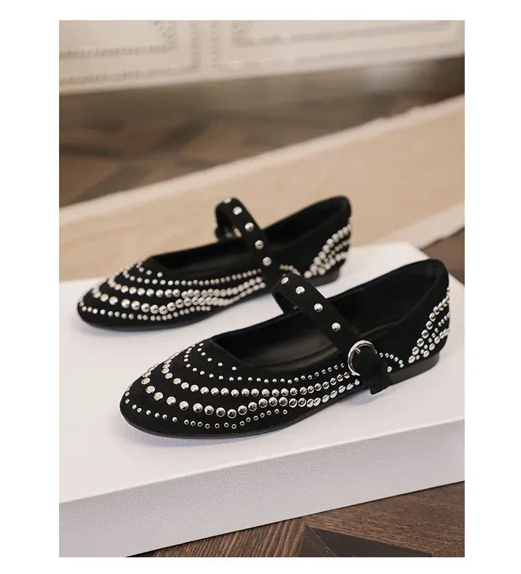KissICON Retro Flat Shoes for Women Autumn Winter New