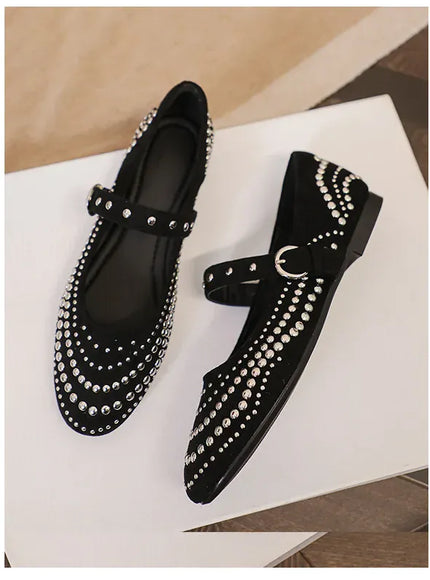 KissICON Retro Flat Shoes for Women Autumn Winter New