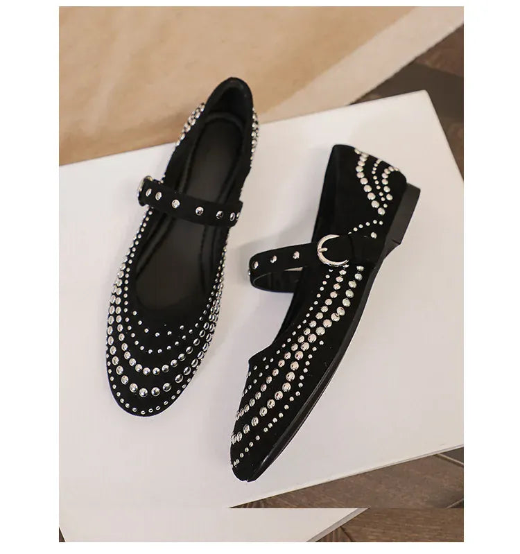 KissICON Retro Flat Shoes for Women Autumn Winter New