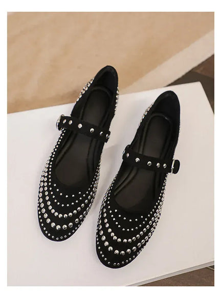 KissICON Retro Flat Shoes for Women Autumn Winter New