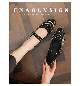 KissICON Retro Flat Shoes for Women Autumn Winter New