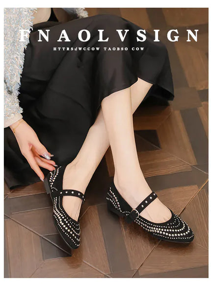 KissICON Retro Flat Shoes for Women Autumn Winter New