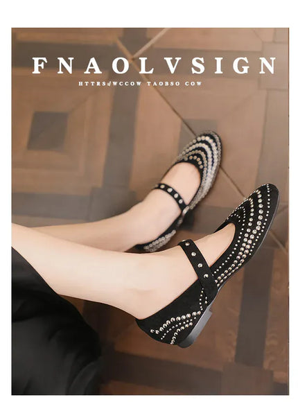 KissICON Retro Flat Shoes for Women Autumn Winter New