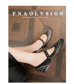 KissICON Retro Flat Shoes for Women Autumn Winter New