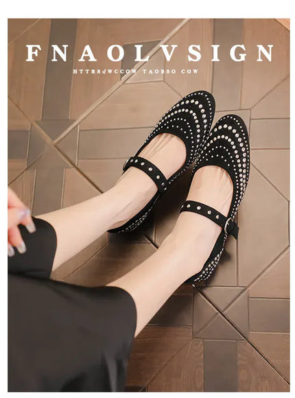 KissICON Retro Flat Shoes for Women Autumn Winter New