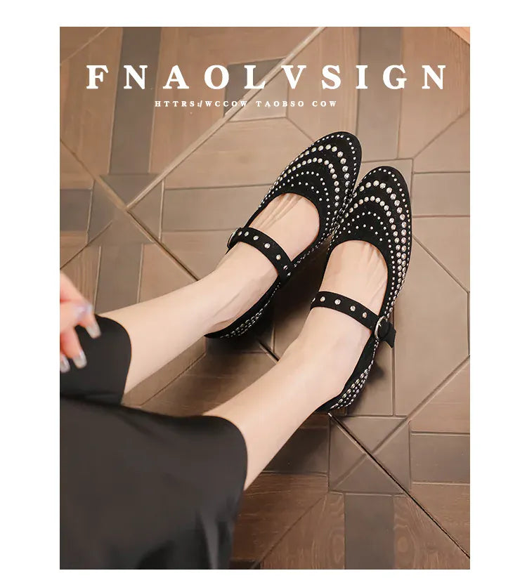 KissICON Retro Flat Shoes for Women Autumn Winter New