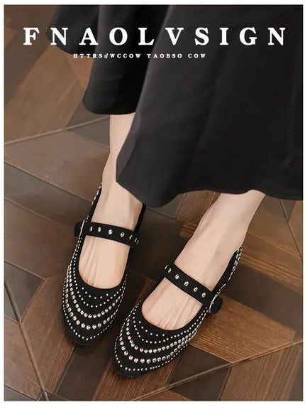 KissICON Retro Flat Shoes for Women Autumn Winter New