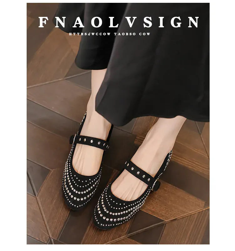 KissICON Retro Flat Shoes for Women Autumn Winter New