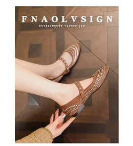 KissICON Retro Flat Shoes for Women Autumn Winter New