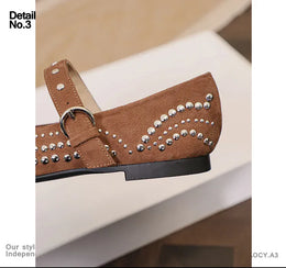 KissICON Retro Flat Shoes for Women Autumn Winter New