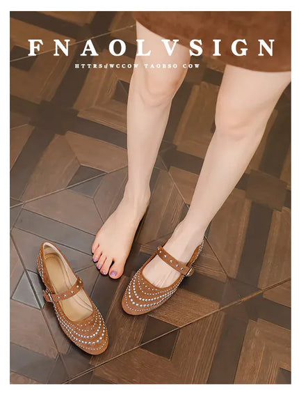 KissICON Retro Flat Shoes for Women Autumn Winter New
