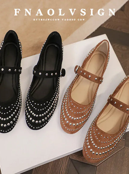 KissICON Retro Flat Shoes for Women Autumn Winter New