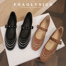 KissICON Retro Flat Shoes for Women Autumn Winter New