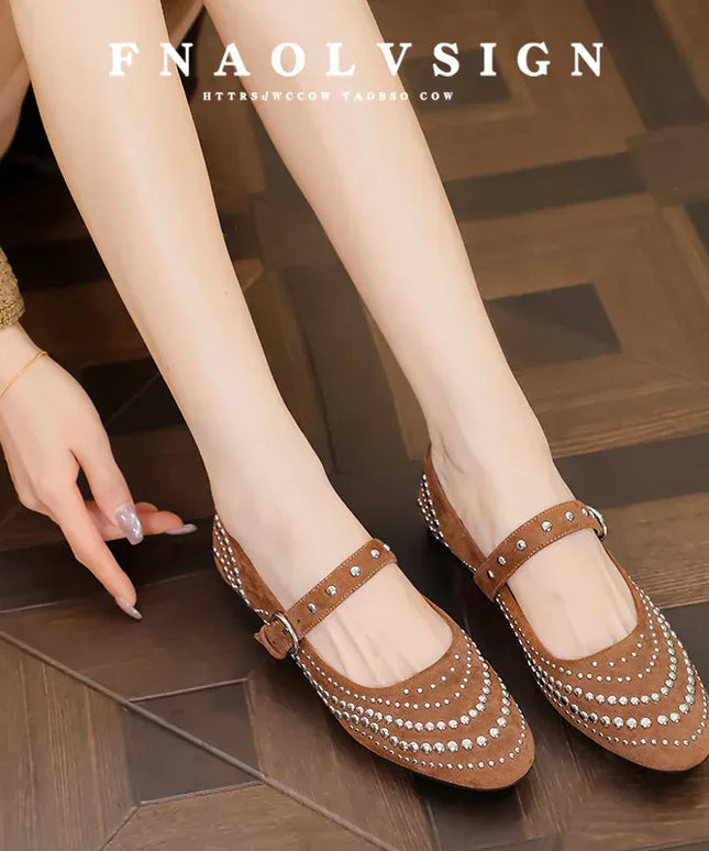 KissICON Retro Flat Shoes for Women Autumn Winter New