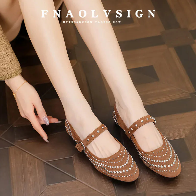 KissICON Retro Flat Shoes for Women Autumn Winter New