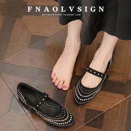 KissICON Retro Flat Shoes for Women Autumn Winter New