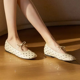 KissICON Retro Flat Shoes for Women Spring and Autumn