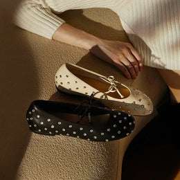 KissICON Retro Flat Shoes for Women Spring and Autumn