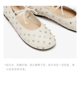 KissICON Retro Flat Shoes for Women Spring and Autumn