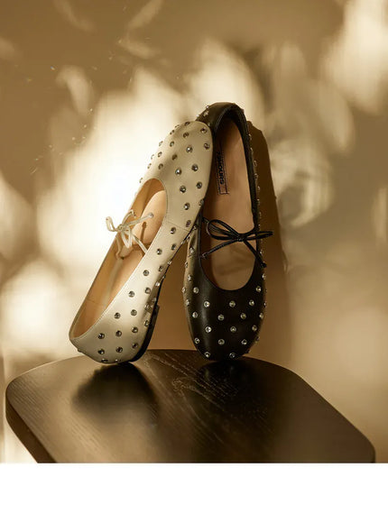 KissICON Retro Flat Shoes for Women Spring and Autumn