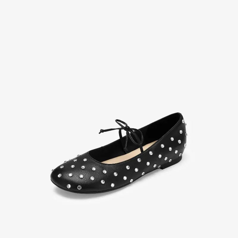 KissICON Retro Flat Shoes for Women Spring and Autumn