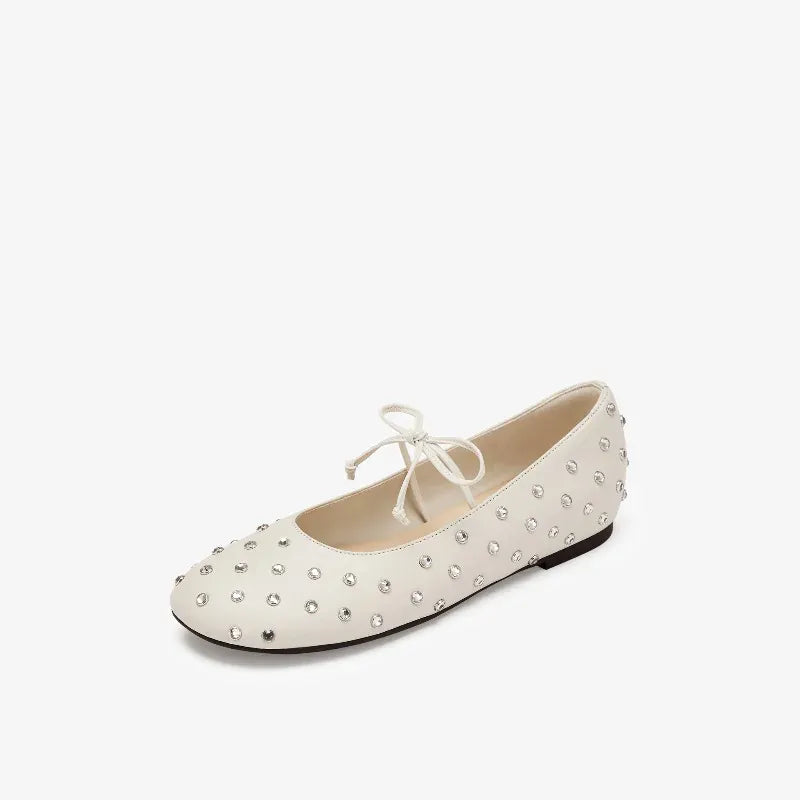 KissICON Retro Flat Shoes for Women Spring and Autumn