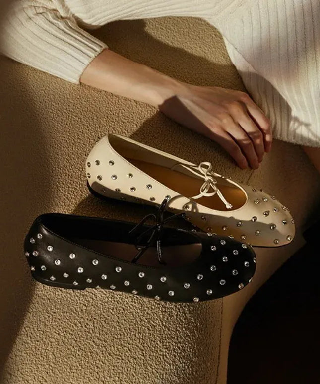 KissICON Retro Flat Shoes for Women Spring and Autumn