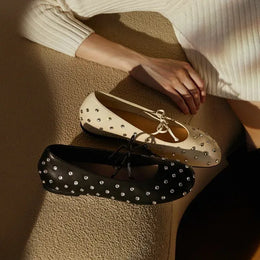 KissICON Retro Flat Shoes for Women Spring and Autumn