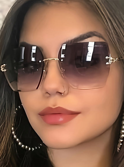 jkthpu-45 Retro Large Frame Fashion Glasses Chic Style