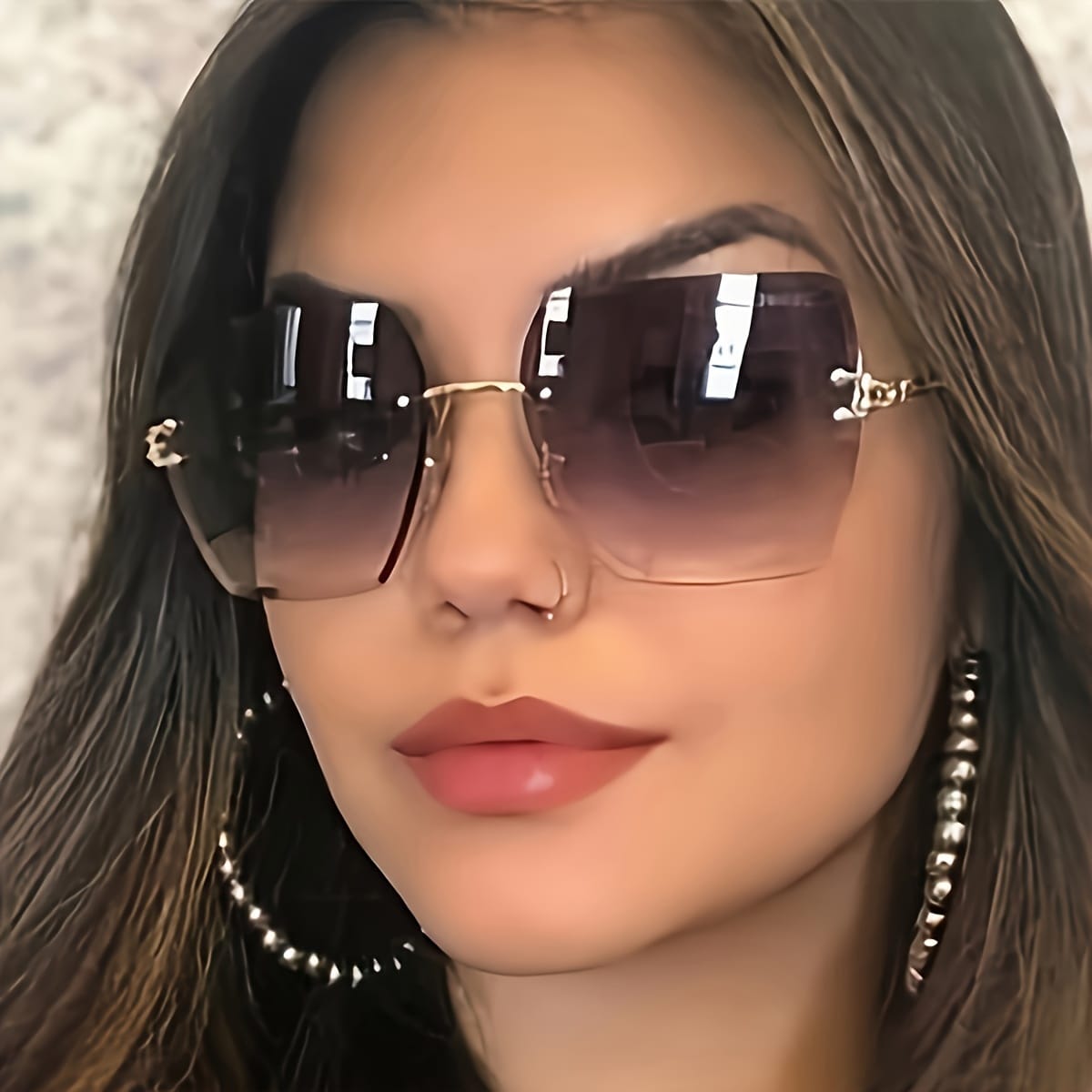 jkthpu-45 Retro Large Frame Fashion Glasses Chic Style