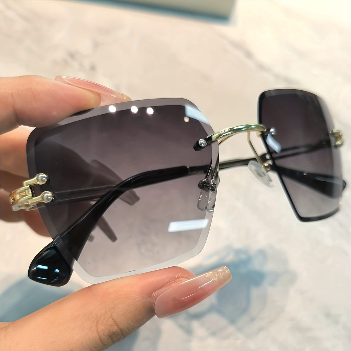 jkthpu-45 Retro Large Frame Fashion Glasses Chic Style