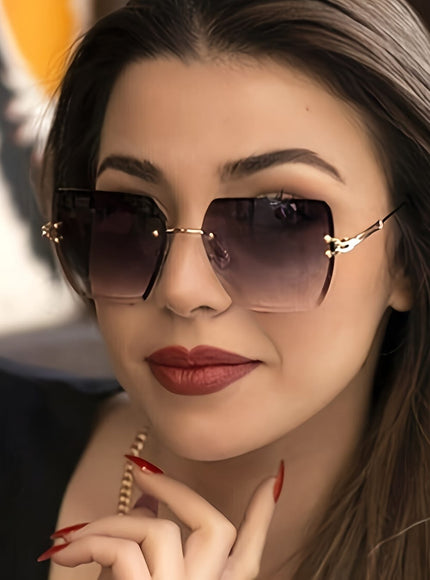 jkthpu-45 Retro Large Frame Fashion Glasses Chic Style
