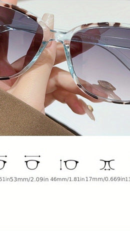 jkthpu-45 Retro Pink Tortoise Gradient Lens Fashion Glasses