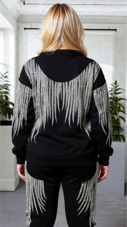 KissICON Rhinestone Angel Hoodie