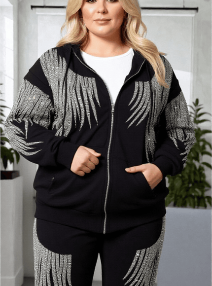 KissICON Rhinestone Angel Hoodie