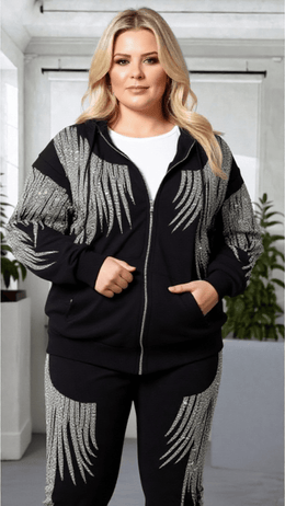 KissICON Rhinestone Angel Hoodie