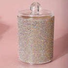 Rhinestone Cotton Swab Jar AB Rhinestone - 1pc