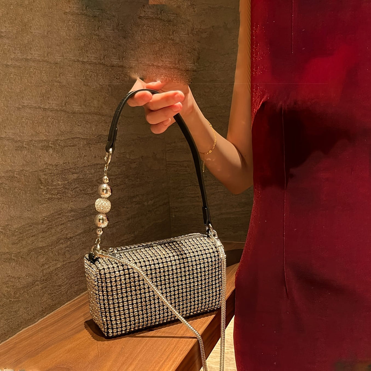 jkthpu-45 Rhinestone Crossbody Bag Chic Evening Style for Any Occasion