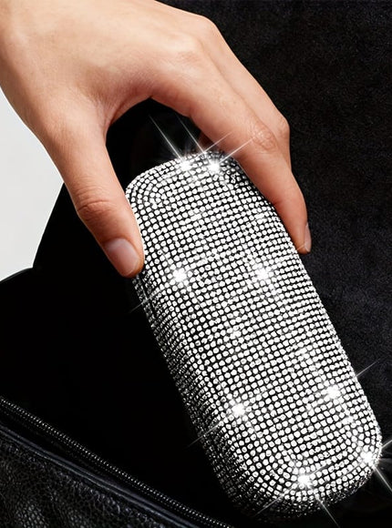 KissICON Rhinestone Glasses Case – Portable Storage
