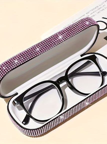 KissICON Rhinestone Glasses Case – Portable Storage