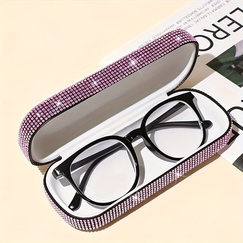 KissICON Rhinestone Glasses Case – Portable Storage