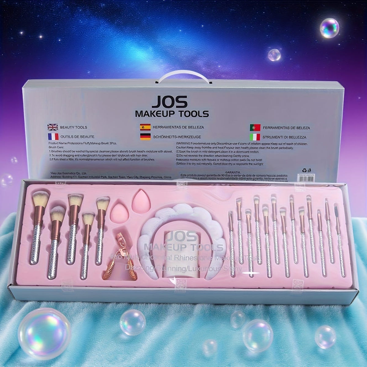 KissICON Rhinestone Makeup Brush Set – 23 Pro Tools