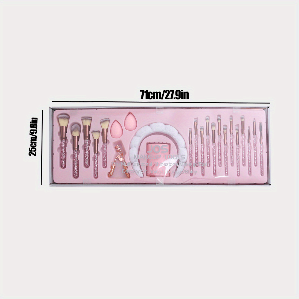 KissICON Rhinestone Makeup Brush Set – 23 Pro Tools