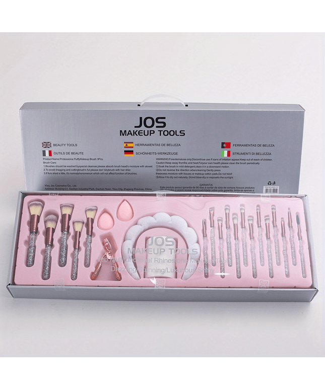 KissICON Rhinestone Makeup Brush Set – 23 Pro Tools