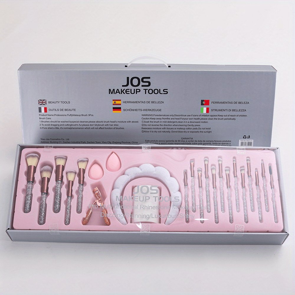 KissICON Rhinestone Makeup Brush Set – 23 Pro Tools