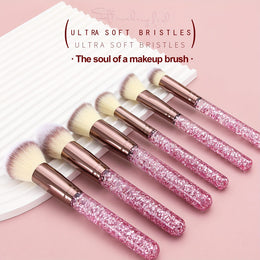 KissICON Rhinestone Makeup Brush Set – 23pc Travel Kit