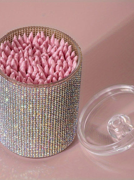 KissICON Rhinestone Vanity Storage Jar – Dustproof Organiser