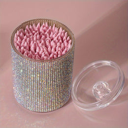 KissICON Rhinestone Vanity Storage Jar – Dustproof Organiser