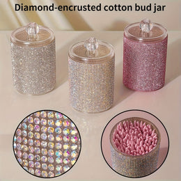 KissICON Rhinestone Vanity Storage Jar – Dustproof Organiser